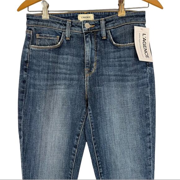 L’AGENCE Piper Button Hem Skinny Jeans Size 25 NWT - Picture 7 of 10